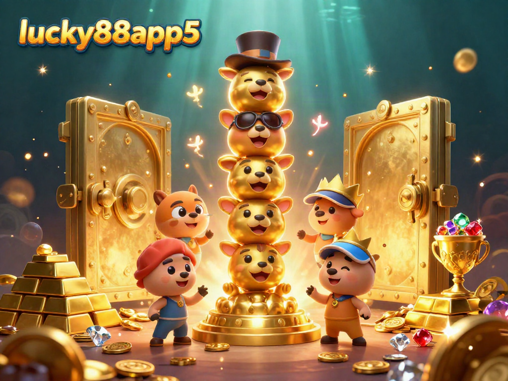 Experience the excitement and rewards of lucky88app5 with dynamic casino elements filling this vibrant illustration.